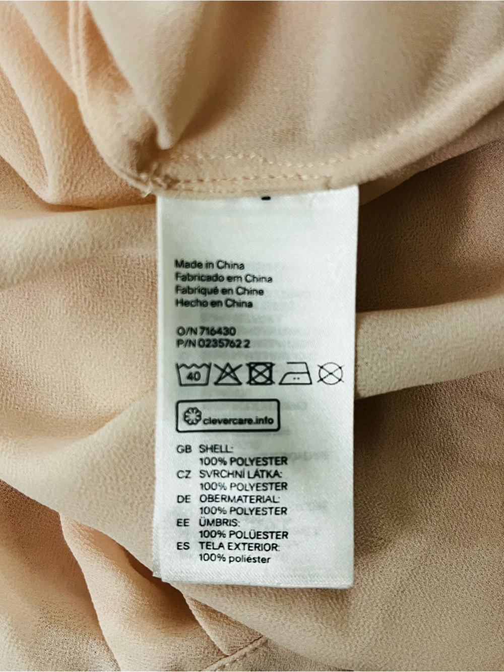 H&M Pale Pink Pleated Front Blouse - Picture 4 of 4